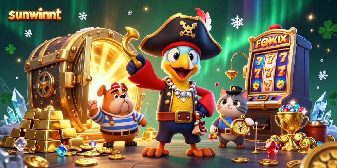 Engage with sunwinnt for thrilling slot adventures with a pirate captain and treasure.