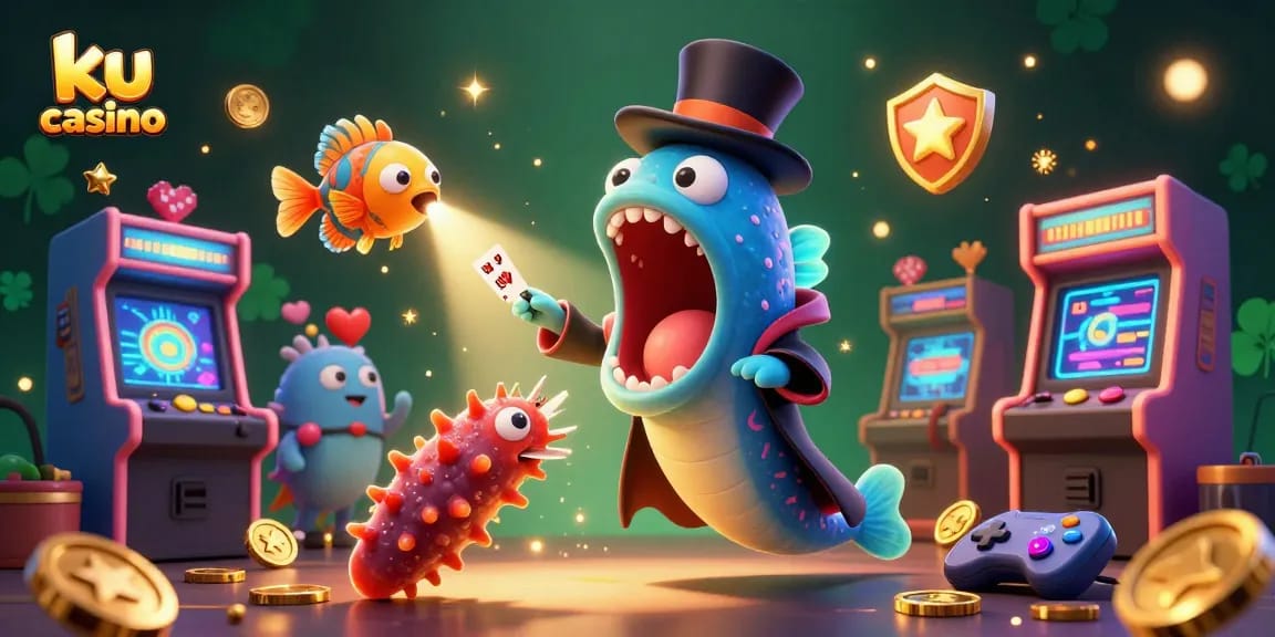 Engage in thrilling gameplay at ku casino with vibrant characters showcasing magical card tricks.