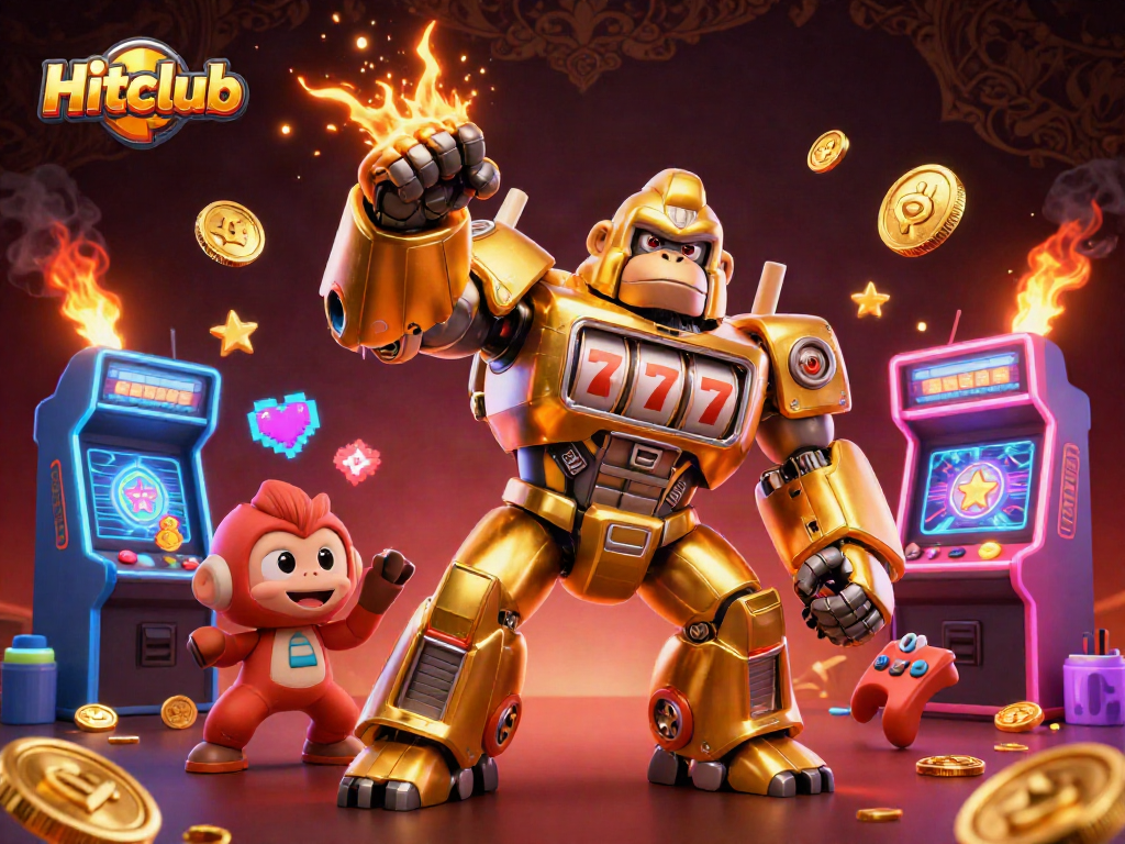 Engage in the thrilling Hitclub gaming environment with vibrant 3D elements and dynamic casino features.