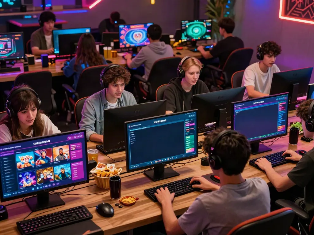 Players engaging on HITCLUB's vibrant gaming platform with colorful game interfaces.