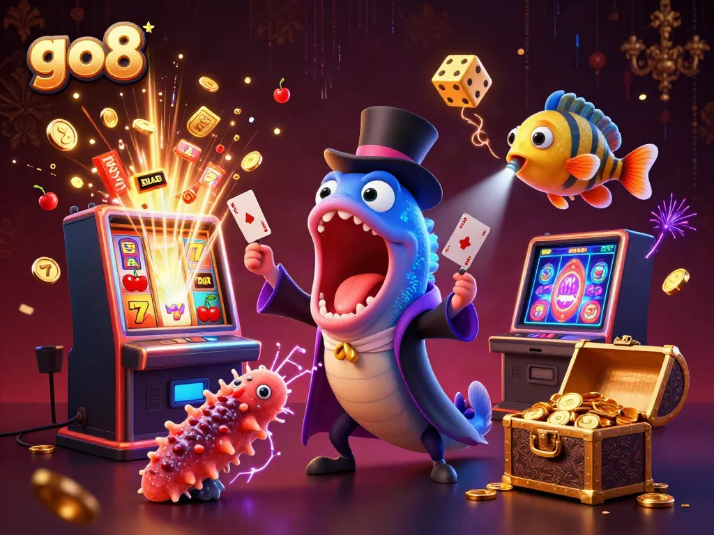 Experience go8's vibrant casino magic with the mesmerizing eel, anglerfish, and dynamic game elements.