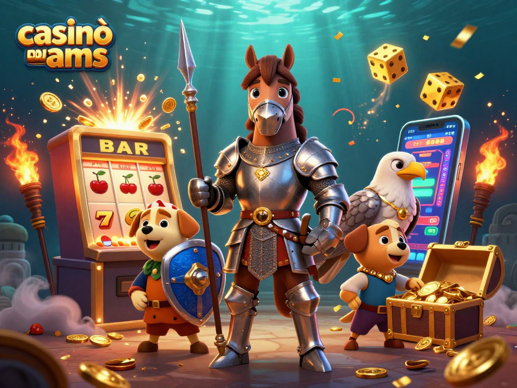 Gioca nei casinò non AAMS con emozionanti slot e simboli fortunati in un'accattivante scena 3D.