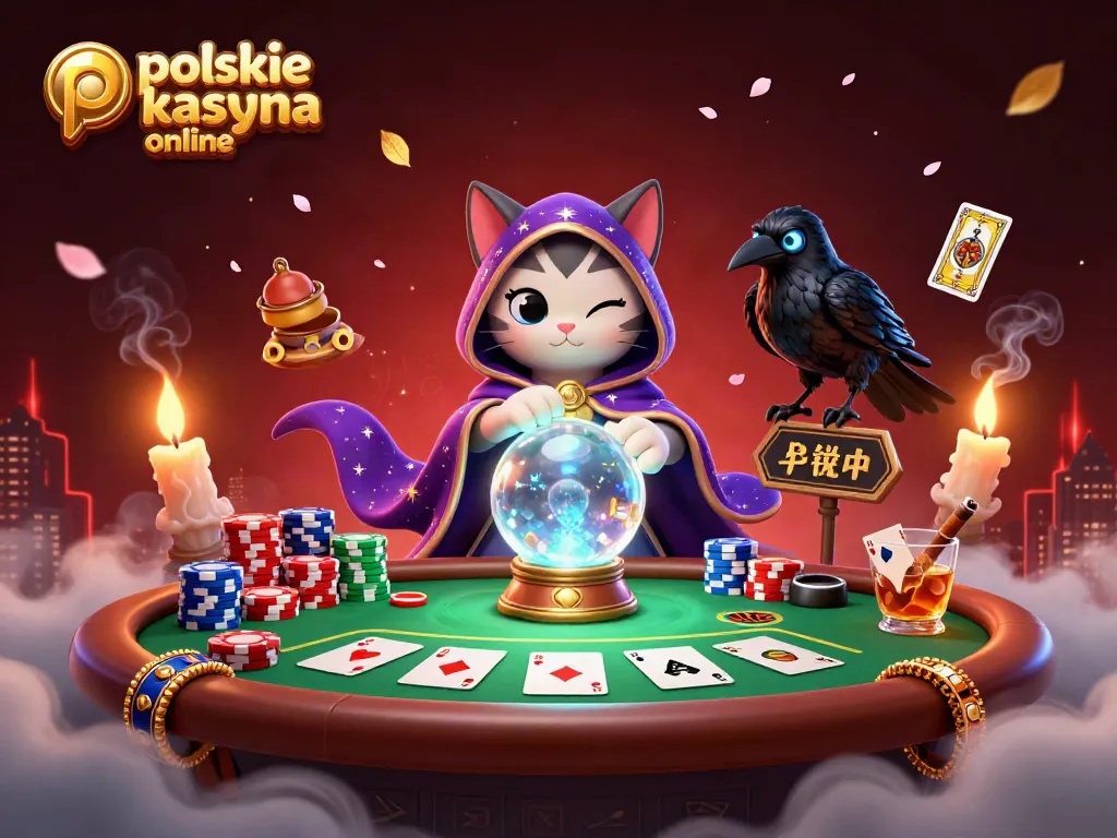 Join the excitement at polskie kasyna online with this vivid poker scene featuring mystical elements and dynamic characters.