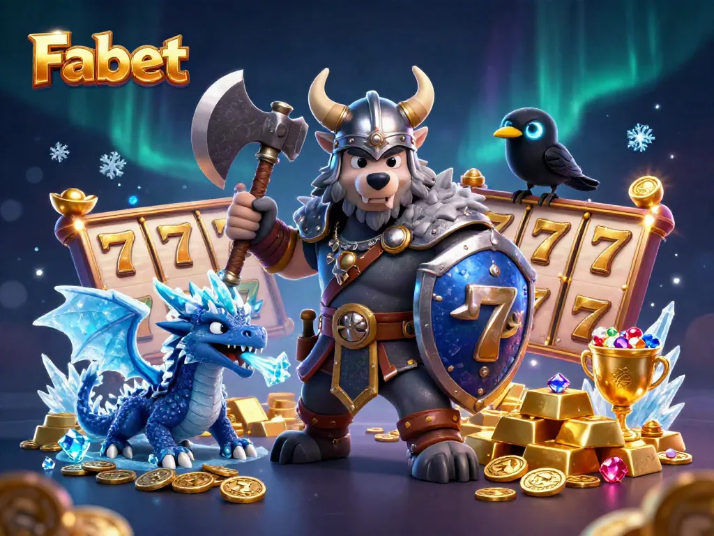 Experience thrilling gameplay with Fabet's Viking warrior characters and dazzling slot elements.