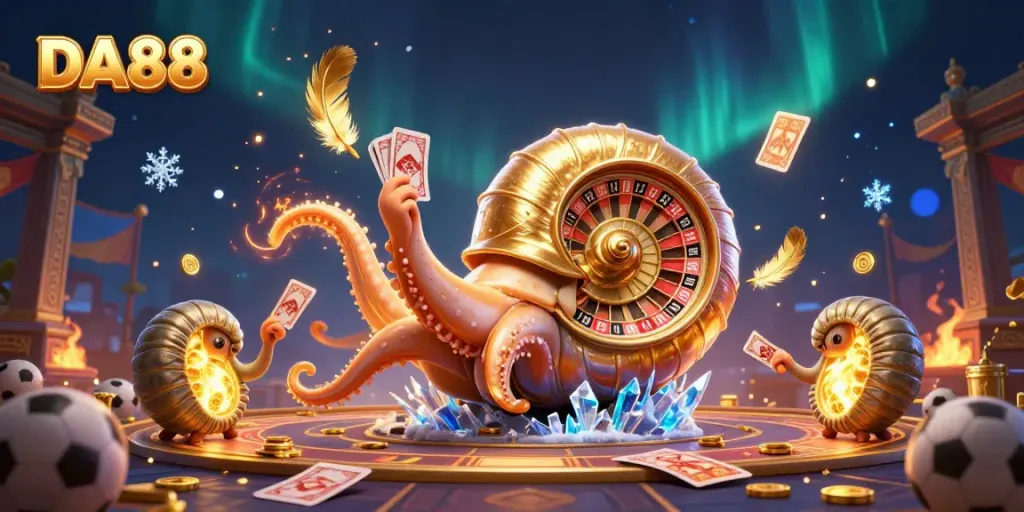 Experience thrilling high-stakes sports betting at DA88 with dynamic illustrations of gameplay.