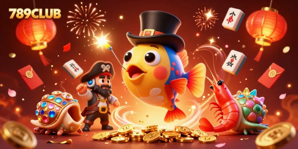 Explore the vibrant world of 789CLUB with an exciting scene featuring an anglerfish, shrimp, and sea snail.