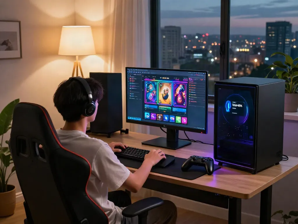 Engaging gaming setup displaying server Thailand and Tokyo404 slot games on monitors