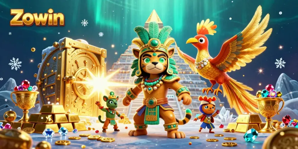 Experience immersive gaming at Zowin with vibrant treasures and dynamic casino elements.