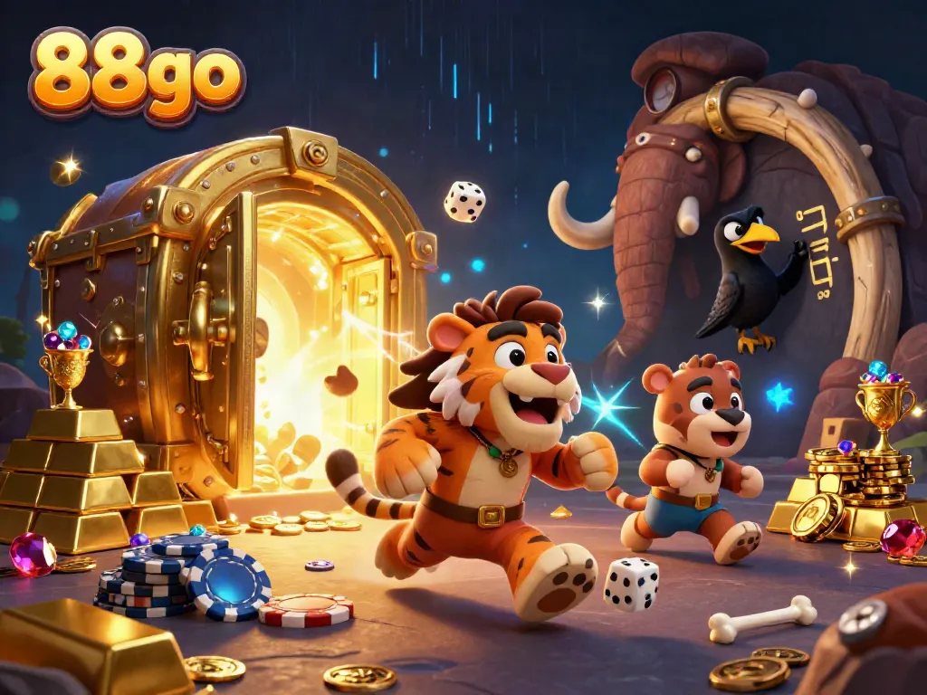 Experience thrilling gaming moments at 88go’s prehistoric casino with dynamic characters and sparkling treasures.