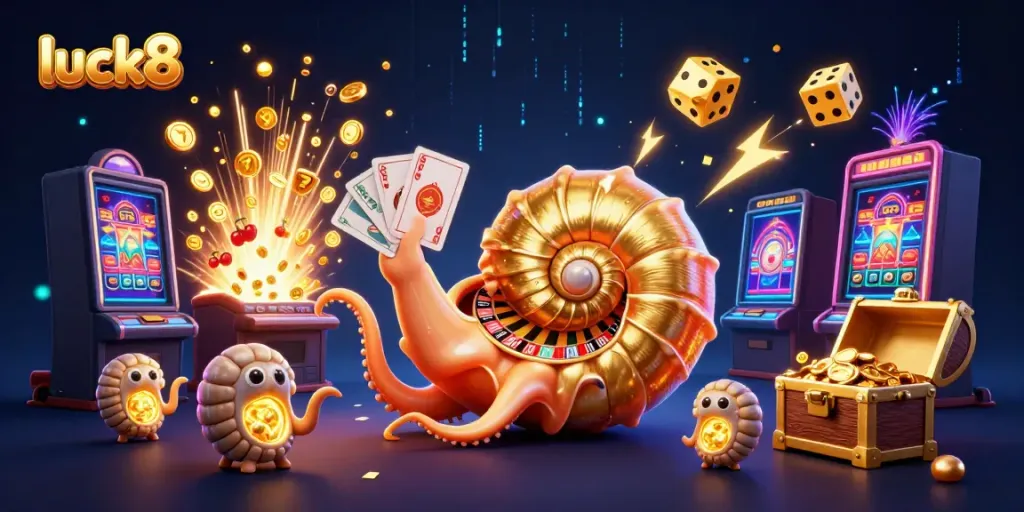 Engage with luck8 as a thrilling 3D casino adventure with vibrant elements and dazzling jackpots.