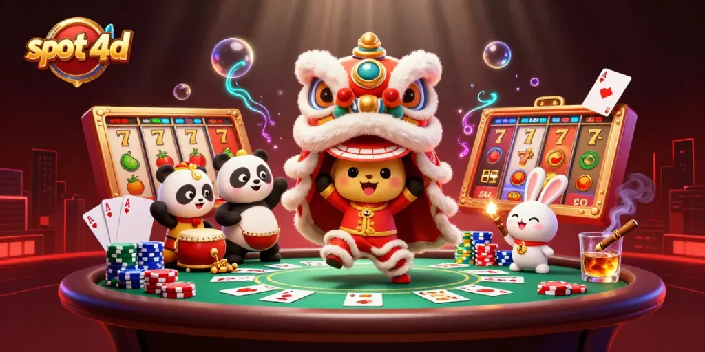 Menangkan jackpot slot 4d dengan karakter lucu dalam suasana kasino yang meriah.