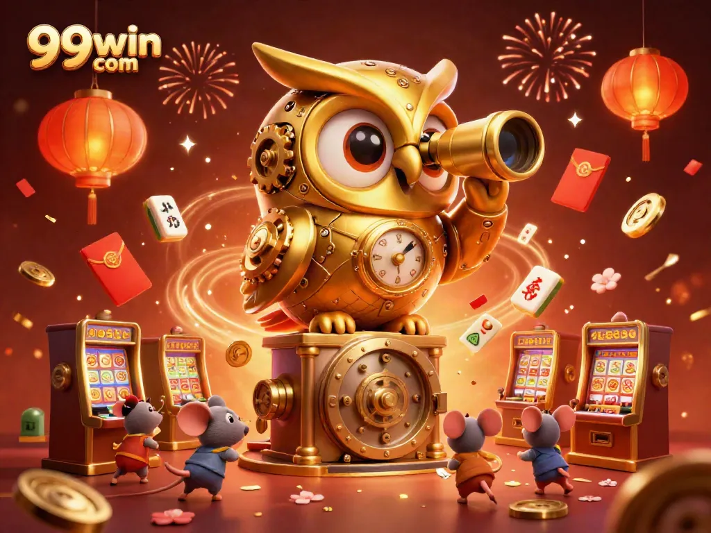 Engage with the vibrant casino atmosphere at 99win com, featuring lively characters and festive elements.