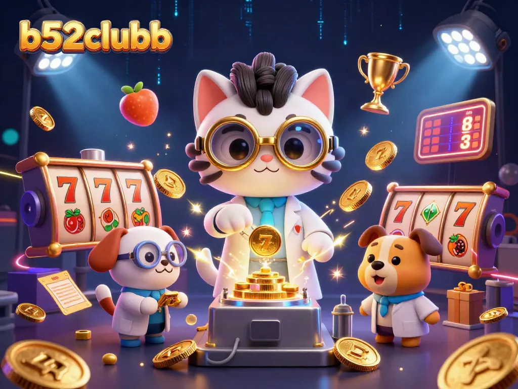Experience thrilling wins at b52clubb with a mad scientist cat creating jackpots!