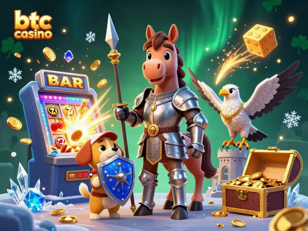 Experience thrilling moments at btc casino with vibrant characters and dynamic game elements.
