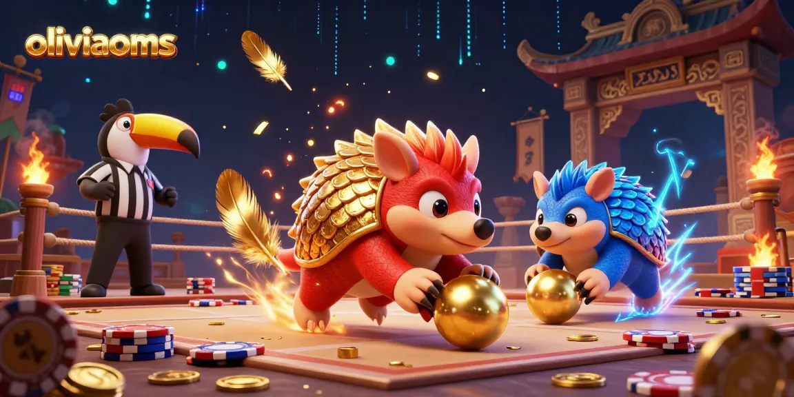 Engage in thrilling games with oliviaooms as rival pangolins battle using poker chips.