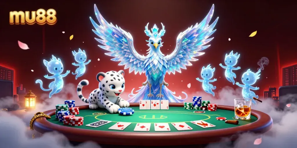Experience thrilling gameplay at mu88, featuring vibrant characters and poker elements.