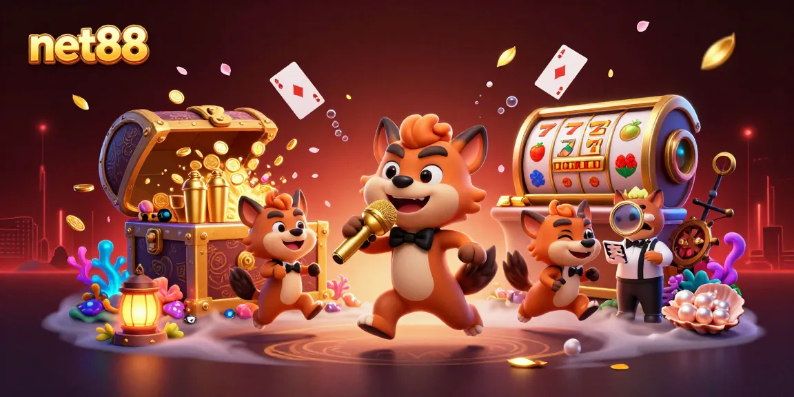 net88 hyenas run a comedy casino club with jokes, drinks, and ID checks in a vibrant 3D scene