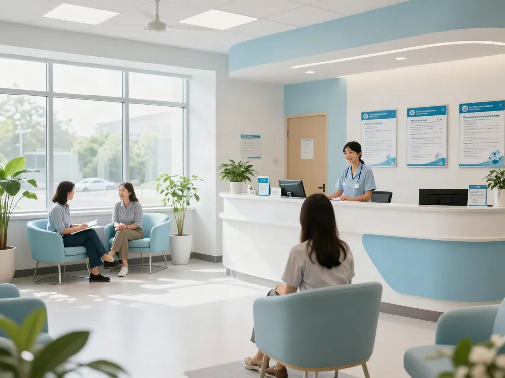Toto togel at a healthcare clinic: patient care service with medical professionals in a welcoming environment.