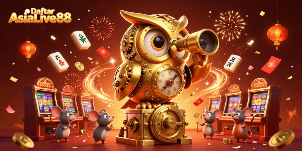 Engage with the excitement of Daftar AsiaLive88 through a vibrant casino scene packed with golden elements.