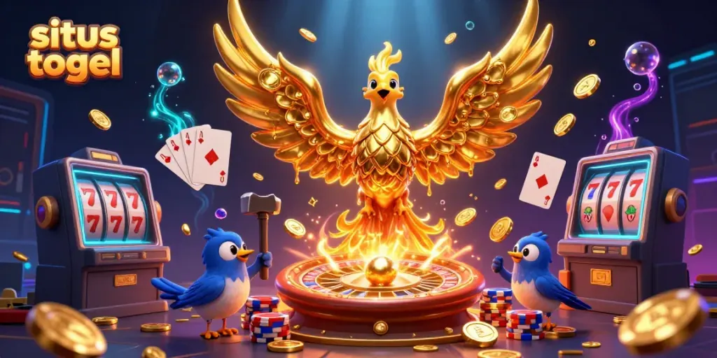 Experience the thrill of situs togel with a molten phoenix and dazzling casino elements