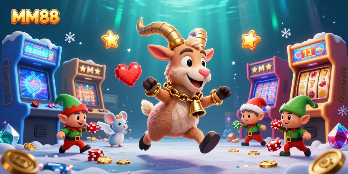 Engage in thrilling gameplay at MM88’s vibrant 3D casino, featuring Krampus, an angel mouse, and mischievous gremlins.