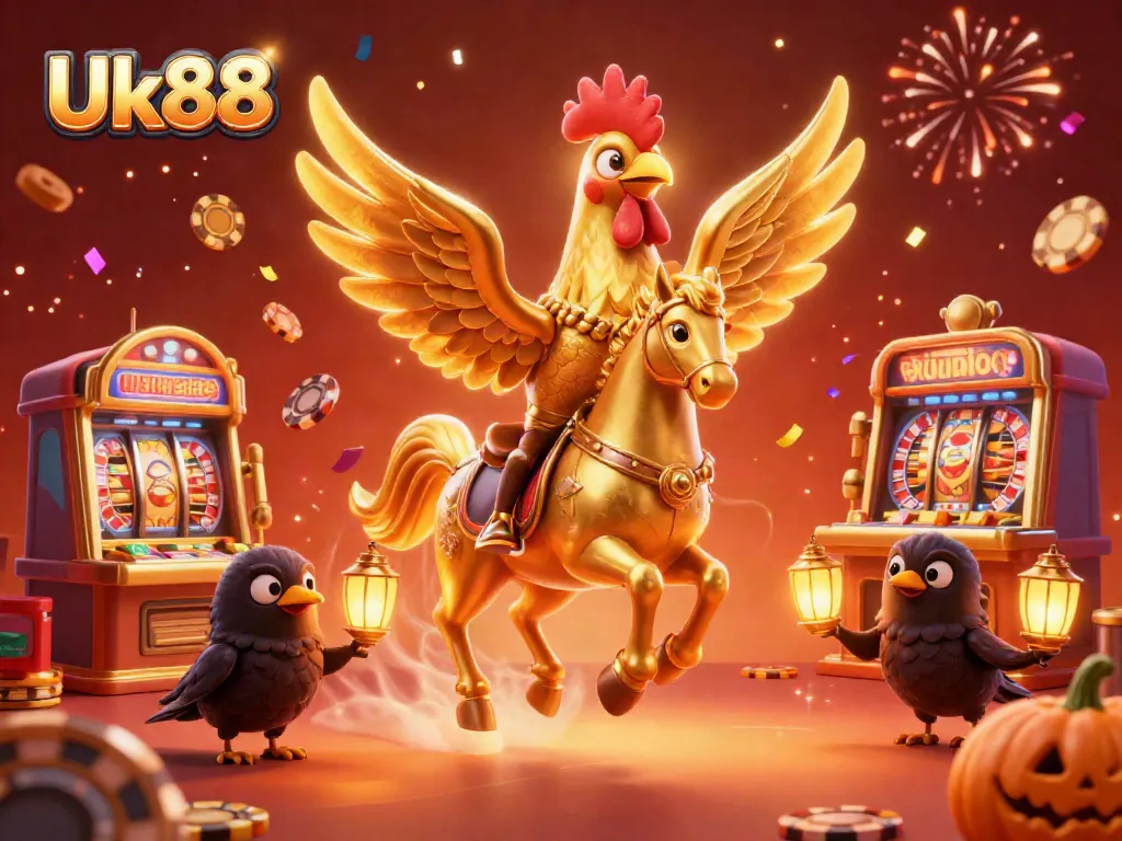 Engage in thrilling gaming adventures at Uk88, where the vibrant casino environment comes alive with dynamic characters and magical effects.