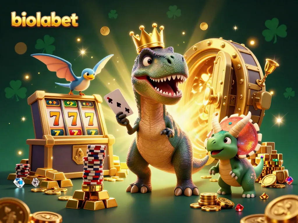 Experience thrilling gameplay with biolabet as colorful characters shuffle cards and stack chips.