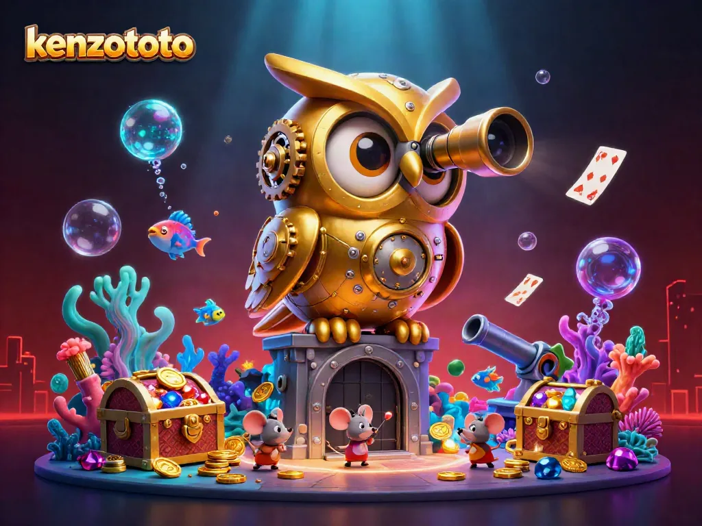 Kenzototo showcases an exciting fishing gameplay scene with underwater treasures and vibrant characters.