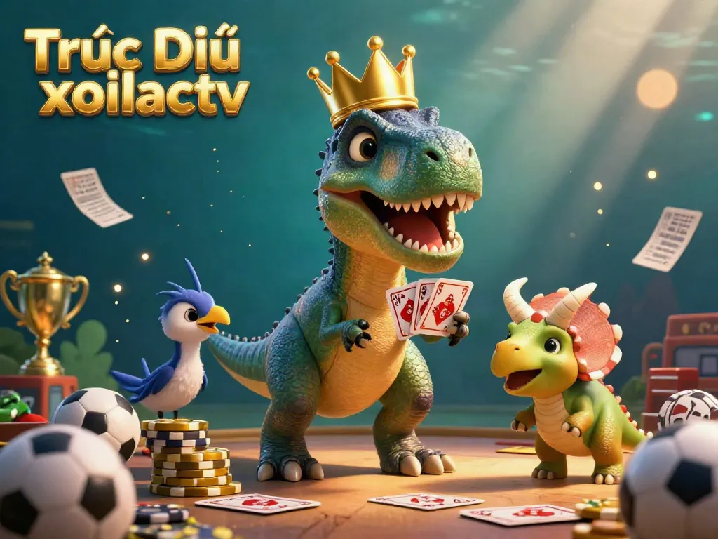 Experience the thrill of sports betting with Trực Tiếp xoilactv featuring dynamic action in a colorful scene.